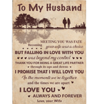 Personalized Custom Name To My Husband Guitar I Love You Forever Always Wife Gift Ideas Blanket