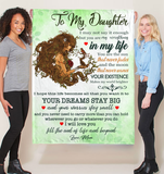 Personalized Custom Name To My Daughter You Are My Everything Gift Ideas From Mom Blanket