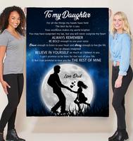 Personalized Custom Name To My Daughter Believe Yourself Dad Love You Gift Ideas Blanket
