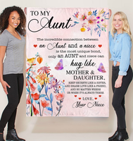 Personalized Custom Name To My Aunt Love You Gift Ideas From Niece Blanket