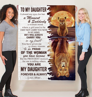 Personalized Custom Name To My Daughter Mom Love You Proud You Lion Gift Ideas Blanket