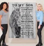 To My Son Never Forger I Love You For Rest Of Mine Believe Dad Gift Lion Fleece Sherpa Mink Blanket