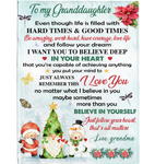 To My Granddaughter Grandma Love You Christmas Xmas Gift Ideas Blanket