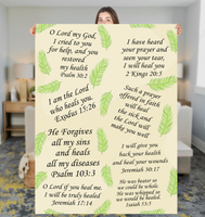 Healing Scriptures Throw Blanket, Prayer Bible Verse