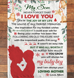 Personalized Custom Name To My Son Mom Love You Christmas Gift Ideas Blanket