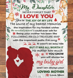 Personalized Custom Name To My Daughter Mom Love You Christmas Gift Ideas Blanket