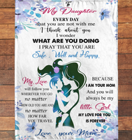 Personalized Custom Name To My Daughter Mom Love You Forever Gift Ideas Blanket