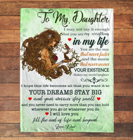 Personalized Custom Name To My Daughter You Are My Everything Gift Ideas From Dad Blanket