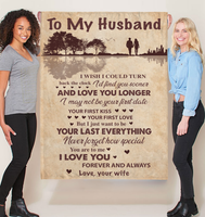 Personalized Custom Name To My Husband Your Last Everything Love You Forever Always Gift Ideas From Wife Guitar Blanket