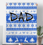 Dad We Love You Personalized Customize Christmas Xmas Gift For Father Daddy Fleece Sherpa Mink Blanket