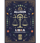 Personalized Custom Name Libra Zodiac Blanket Gift Ideas for Baby Horoscope Blanket