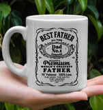 Best Father All Time Dad No 1 Forever Premium World's Greatest Fathers Day Gift White Coffee Mug