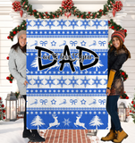 Dad We Love You Personalized Customize Christmas Xmas Gift For Father Daddy Fleece Sherpa Mink Blanket