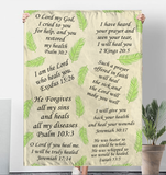 Healing Scriptures Throw Blanket, Prayer Bible Verse