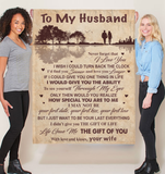 Personalized Custom Name To My Husband I Love You Wife Guitar Tree Gift Ideas Throw Blanket
