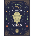 Personalized Custom Name Virgo Zodiac Blanket Gift Ideas for Baby Horoscope Blanket