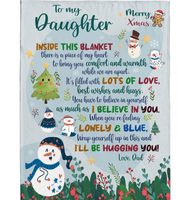 Personalized Custom Name To My Daughter Christmas Gift Ideas Xmas Dad Love You Blanket