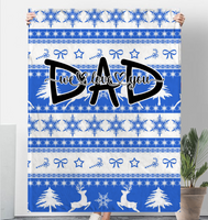 Dad We Love You Personalized Customize Christmas Xmas Gift For Father Daddy Fleece Sherpa Mink Blanket