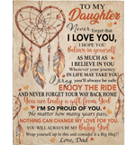 Personalized Custom Name To My Daughter Dreamcatcher Dad Love You Gift Ideas Blanket