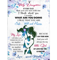 Personalized Custom Name To My Daughter Mom Love You Forever Gift Ideas Blanket