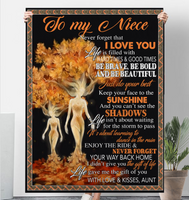 To My Niece I Love You Brave Bold Beautiful Fairy Tales Tree Human Gift From Aunt Fleece Sherpa Mink Blanket