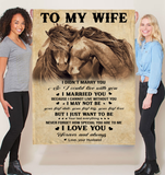 Personalized Custom Name To My Wife I Love You Gift Ideas From Husband Horse Blanket