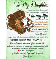 Personalized Custom Name To My Daughter You Are My Everything Gift Ideas From Dad Blanket