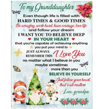 Personalized Custom Name To My Granddaughter Grandpa Love You Christmas Xmas Gift Ideas Blanket
