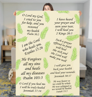 Healing Scriptures Throw Blanket, Prayer Bible Verse