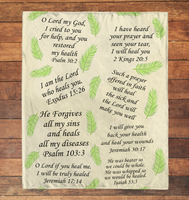 Healing Scriptures Throw Blanket, Prayer Bible Verse