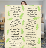 Healing Scriptures Throw Blanket, Prayer Bible Verse