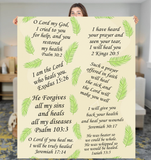 Healing Scriptures Throw Blanket, Prayer Bible Verse