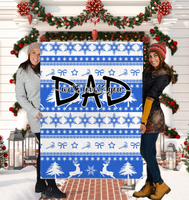 Dad We Love You Personalized Customize Christmas Xmas Gift For Father Daddy Fleece Sherpa Mink Blanket