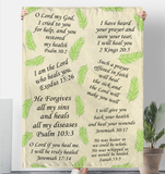 Healing Scriptures Throw Blanket, Prayer Bible Verse