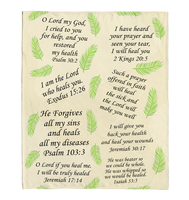 Healing Scriptures Throw Blanket, Prayer Bible Verse