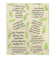 Healing Scriptures Throw Blanket, Prayer Bible Verse