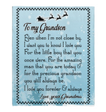 To My Grandson Grandma Love You Forever Always Christmas Gift Fleece Sherpa Mink Blanket