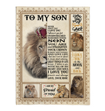 To My Son Love You Straighten Your Crown Brave Courage Love Live Gift From Mom Lion Fleece Sherpa Mink Blanket