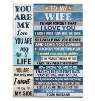 To My Wife Never Forget I Love You Want Be Your Last Everything Gift From Husband Fleece Sherpa Mink Blanket