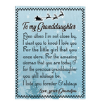 To My Granddaughter Grandpa Love You Forever Always Christmas Gift Fleece Sherpa Mink Blanket