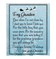 To My Grandson Grandpa Love You Forever Always Christmas Gift Fleece Sherpa Mink Blanket