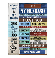 To My Husband I Love You More Than Bad Days Ahead Us Obstacle The Most My Life Gift From Wife Fleece Sherpa Mink Blanket