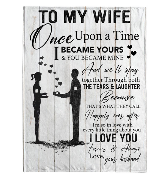 To My Wife Blankets Gift From Husband Love Valentines Day Black Fleece –  Thetulios