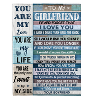 To My GirlFriend Never Forget I Love You Want Be Your Last Everything Gift From Boyfriend Fleece Sherpa Mink Blanket