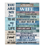 To My Wife I Married You Not Live Without You Special Love Forever Always Gift From Husband Fleece Sherpa Mink Blanket