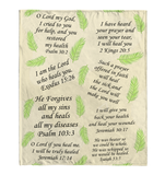 Healing Scriptures Throw Blanket, Prayer Bible Verse