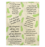 Healing Scriptures Throw Blanket, Prayer Bible Verse