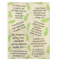 Healing Scriptures Throw Blanket, Prayer Bible Verse