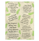 Healing Scriptures Throw Blanket, Prayer Bible Verse