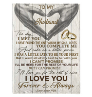 To My Husband You Make Me Better Person I Love You Forever Always Hand Heart Gift From Wife Fleece Sherpa Mink Blanket